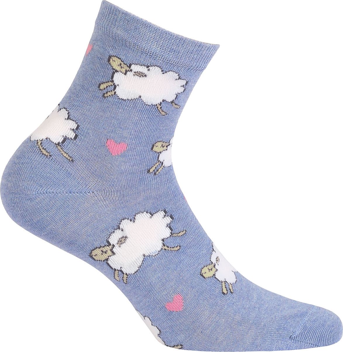 Dětské ponožky se vzorem WOLA OVEČKY modré Velikost: 36-38 - obrázek 1