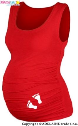 Mamitati Top, tílko Dana s potiskem Nožiček - červené, vel. L/XL, D19 - obrázek 1