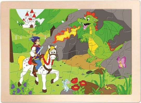 WOODY Dřevěné puzzle Princ Bajaja, 24 dílků - obrázek 1