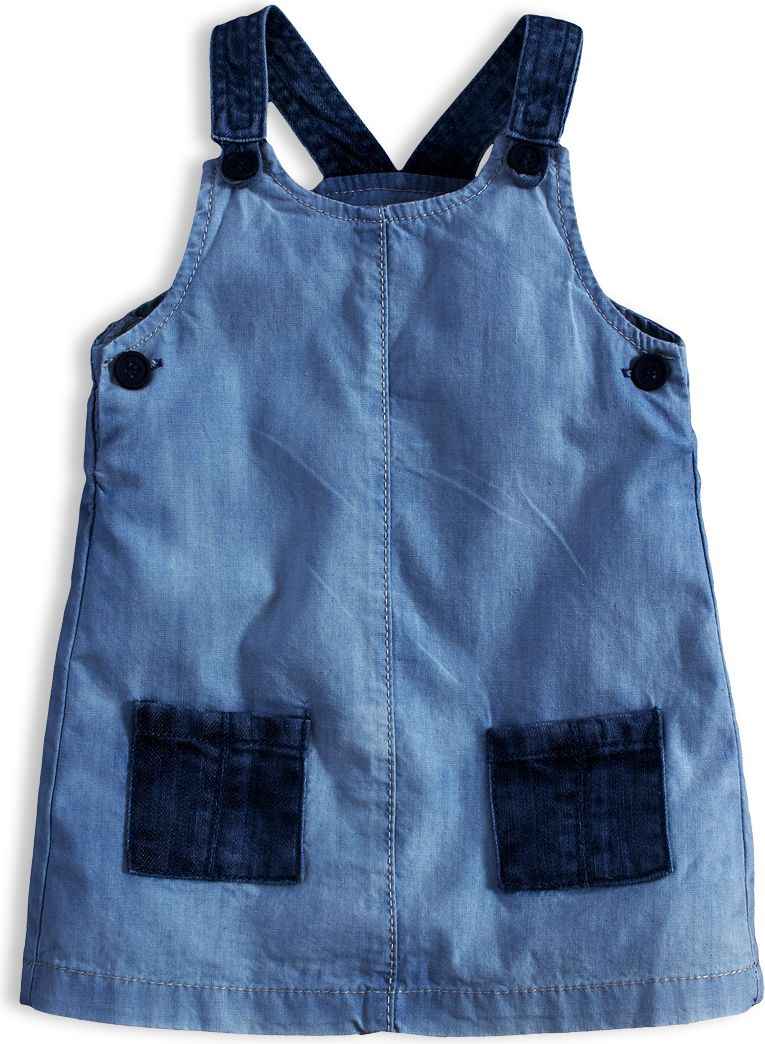 Dívčí šaty KNOT SO BAD DENIM STYLE tmavší modré Velikost: 68 - obrázek 1