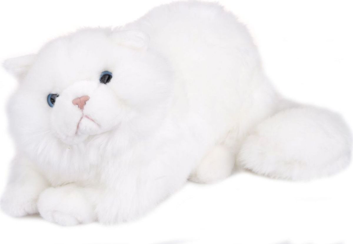 Plyšová kočka 38 cm - Bílá - obrázek 1