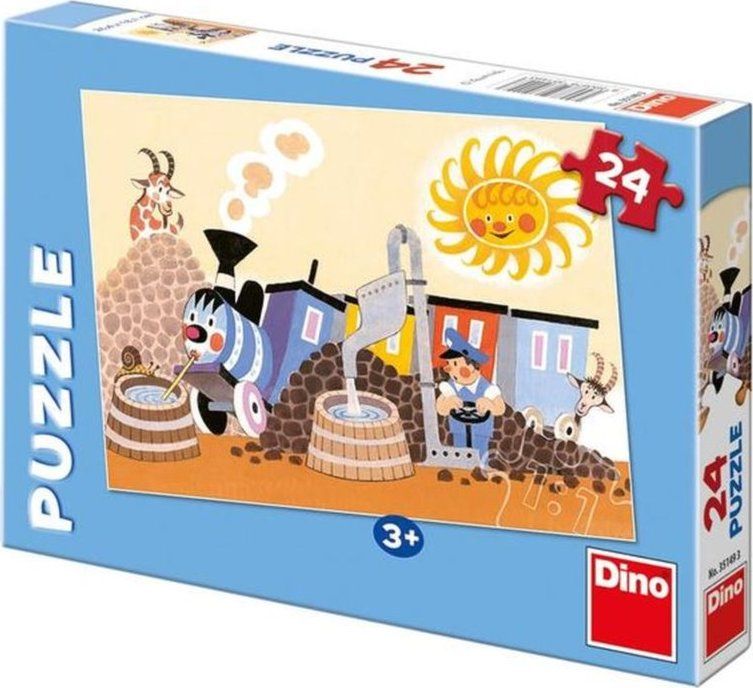 DINO Puzzle Veselá mašinka v depu 24 dílků - obrázek 2