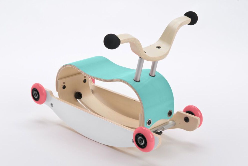 Wishbone Mini-Flip Aqua/White wheels pink uni - obrázek 2