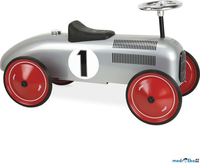 Odrážedlo kovové - Historické závodní auto, šedé (Vilac) - obrázek 1