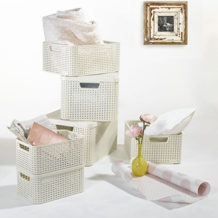CURVER Košík box s víkem - S - krémový R41115 - obrázek 4