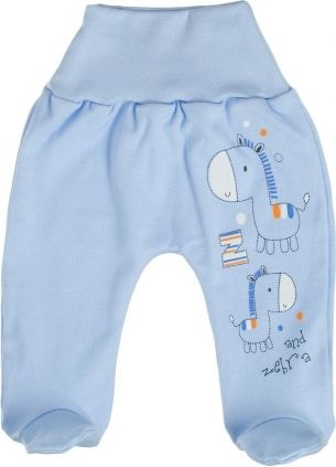 MBaby Bavlněné polodupačky Žirafka - modrá, vel. 62 - obrázek 1