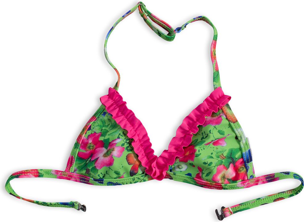 Dívčí plavky KNOT SO BAD FLOWERS zelené Velikost: 122 - obrázek 2