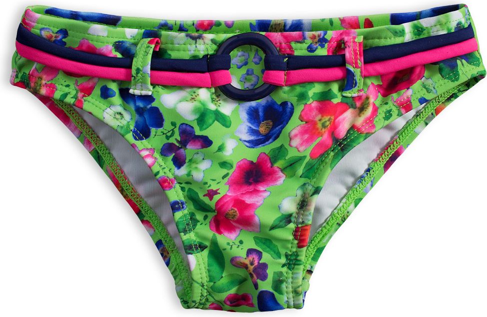 Dívčí plavky KNOT SO BAD FLOWERS zelené Velikost: 122 - obrázek 5