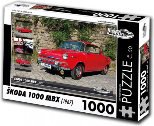 RETRO-AUTA Puzzle č. 50 Škoda 1000 MBX (1967) 1000 dílků - obrázek 1