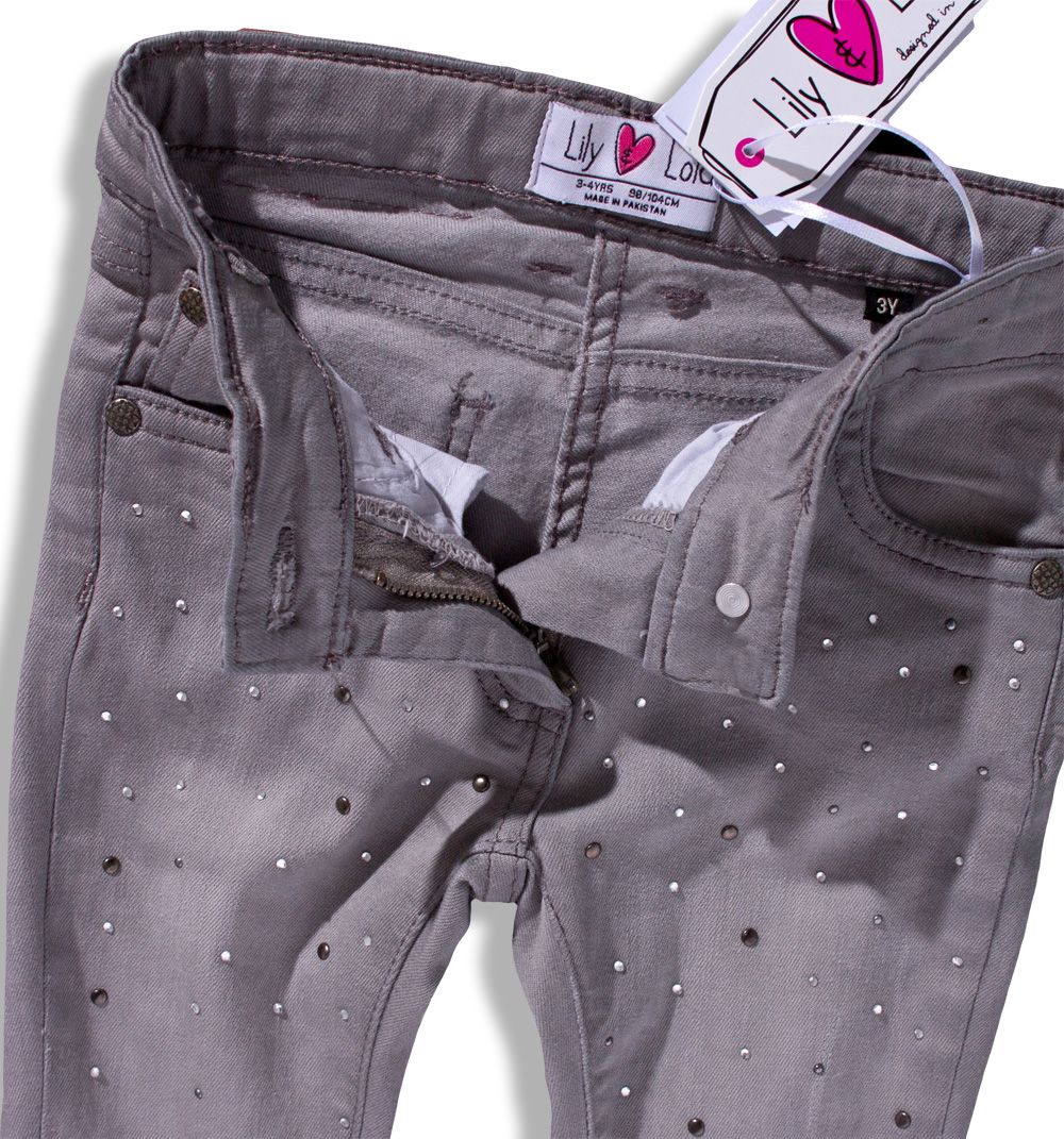 Dívčí džíny  LILLY&LOLA DREAM šedé Velikost: 104-110 - obrázek 4