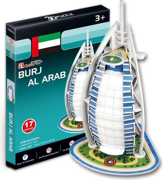Puzzle 3D Burj Al Arab - 17 dílků - obrázek 1