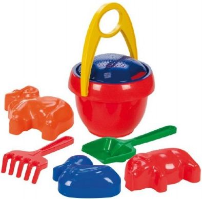 Sada na písek plast 7ks 30x21cm v síťce - obrázek 1