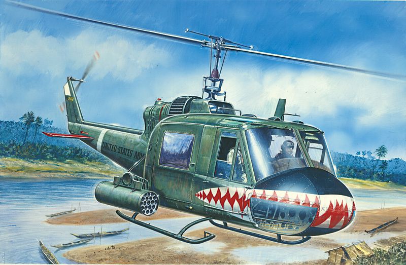 ITALERI Model Set vrtulník 71050 - UH-1C GUNSHIP (1:72) - obrázek 4
