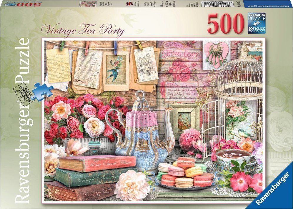RAVENSBURGER Puzzle Vintage čajový dýchánek 500 dílků - obrázek 2