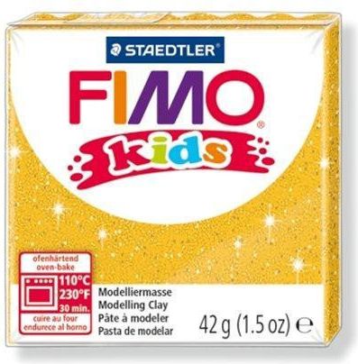 Modelovací hmota FIMO® kids 8030 42g zlatá se třyptkami - obrázek 1