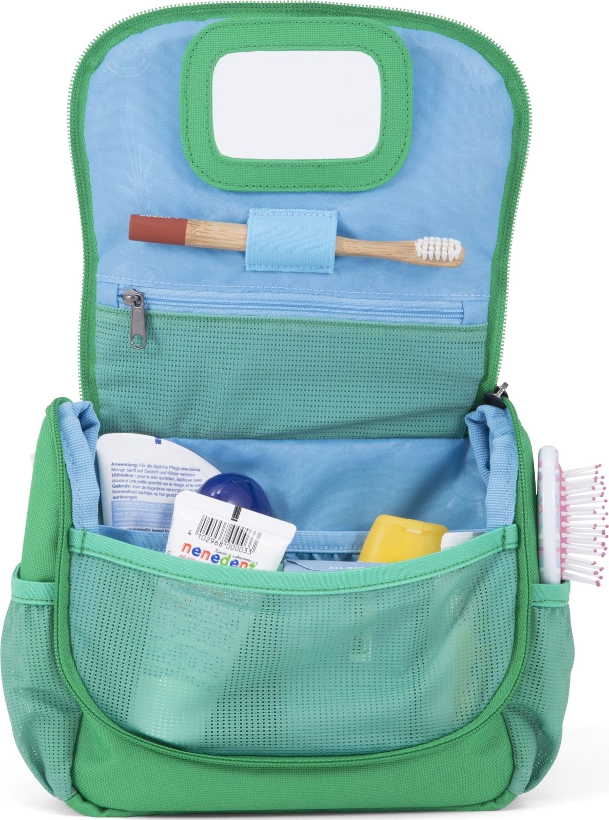 Affenzahn Washbag Finn Frog - green uni - obrázek 2