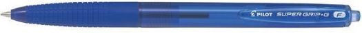 Kuličkové pero "Super Grip G", modrá, stiskací mechanismus, 0,22 mm, PILOT - obrázek 1