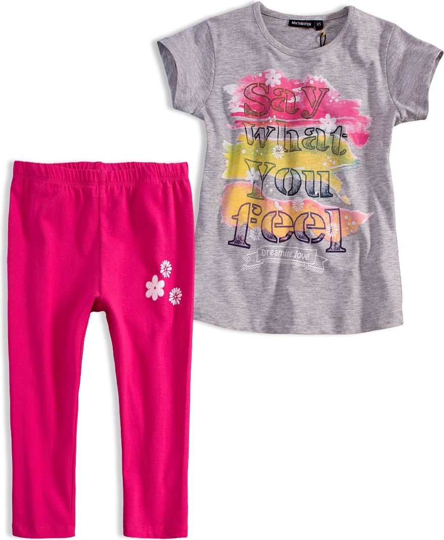 Dívčí souprava Mix´nMATCH DREAMING šedá Velikost: 128 - obrázek 1