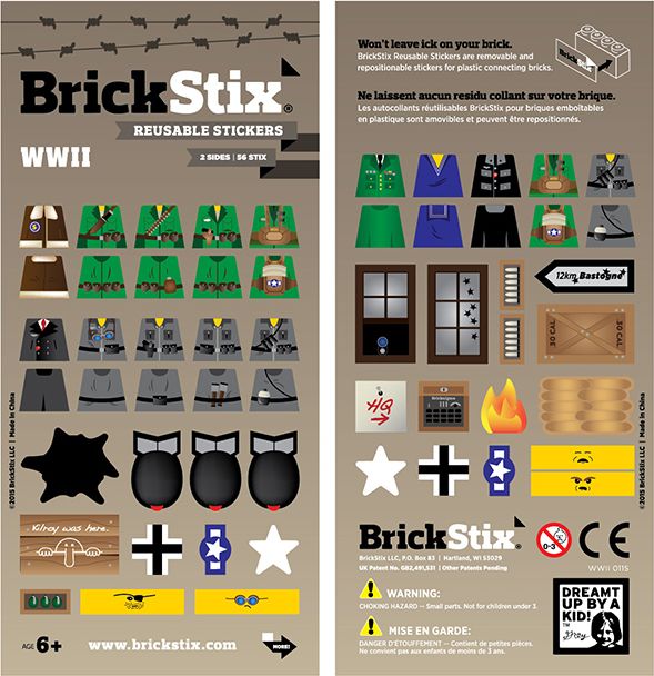 Brickstix - Samolepky na stavebnici Army (56ks) - obrázek 1