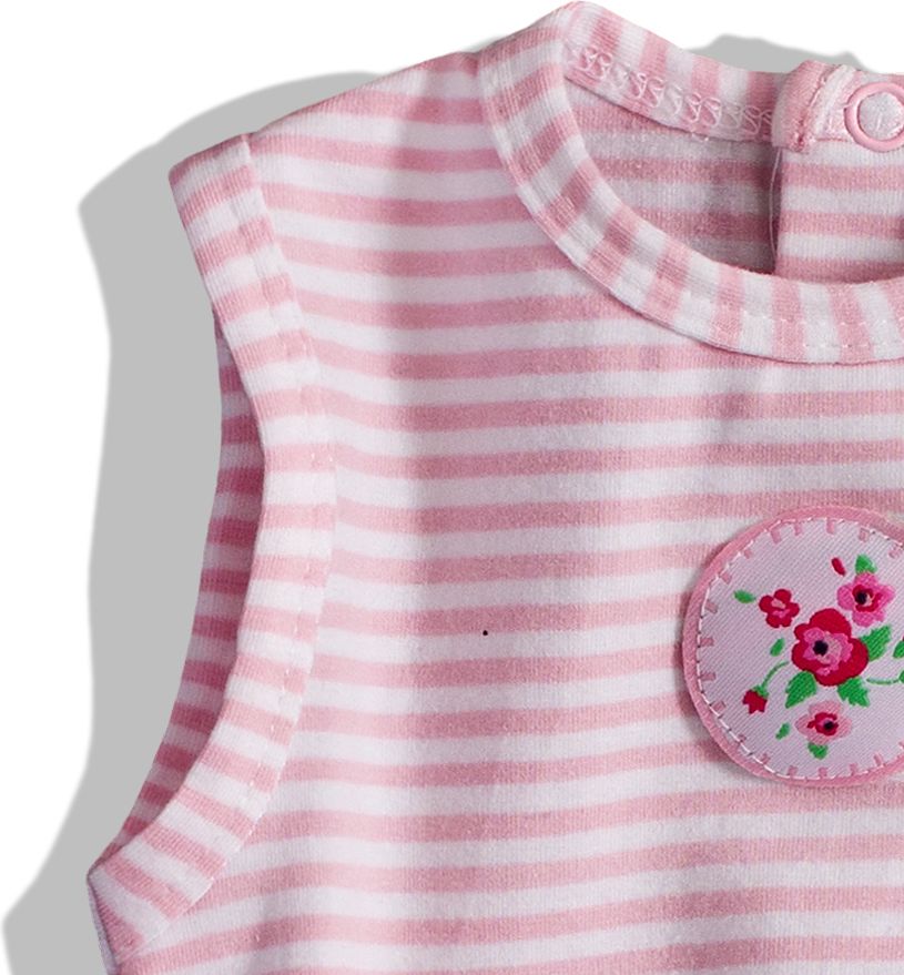 Kojenecké body DIRKJE PROUŽKY růžové Velikost: 62 - obrázek 2