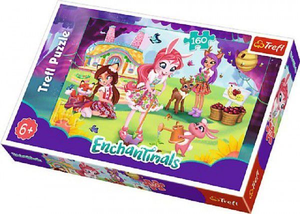 Teddies 58662 Puzzle Enchantimals 41x27,5cm 160 dílků v krabici 29x19x4cm - obrázek 1