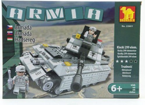 Dromader Vojáci Tank 22601 Stavebnice 299ks v krabici 35x25,5x5,5cm - obrázek 2