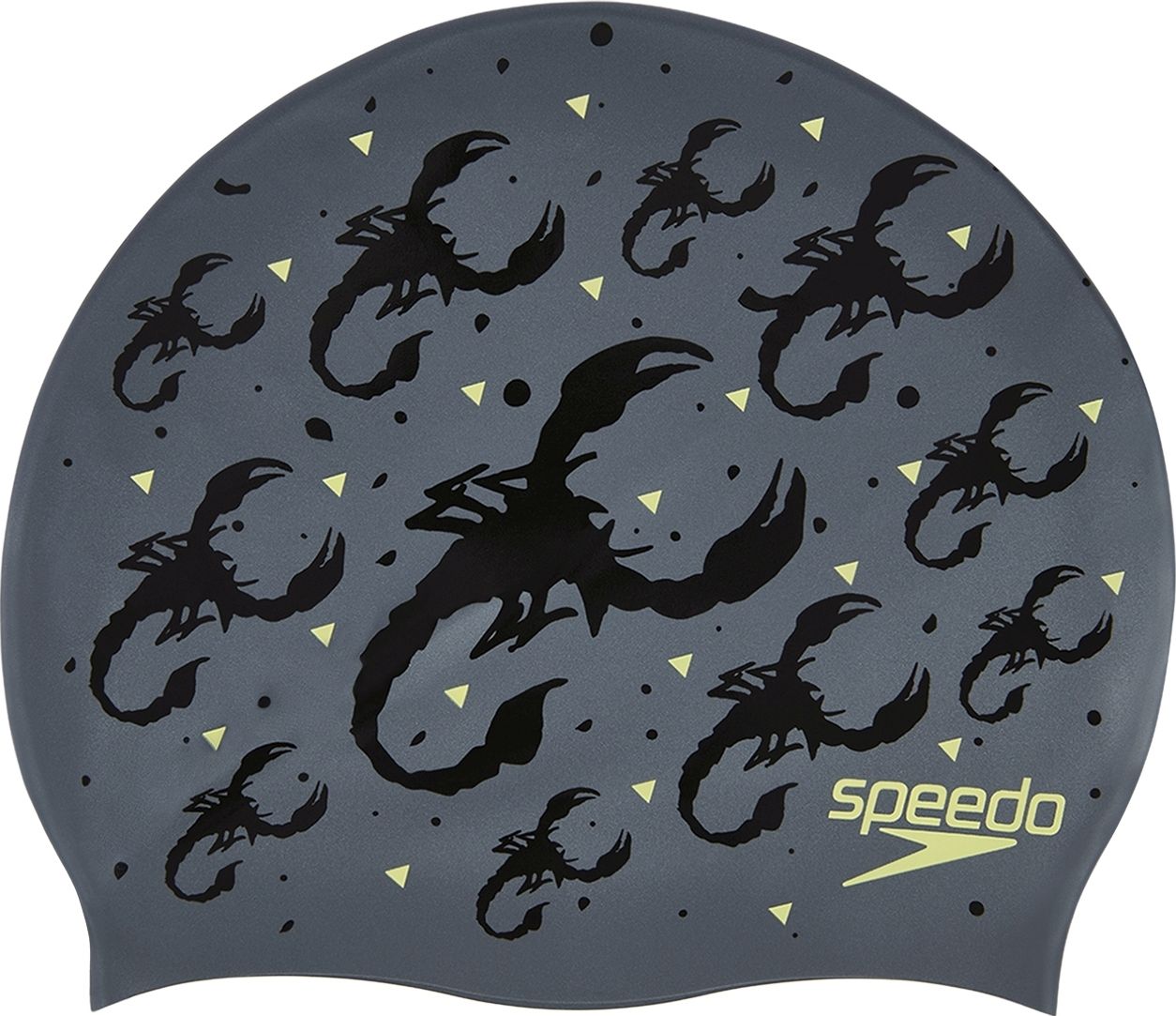 Speedo Slogan Print Swim Cap - dark grey/black/green uni - obrázek 1