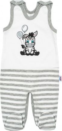 Kojenecké bavlněné dupačky New Baby Zebra exclusive, Bílá, 74 (6-9m) - obrázek 1