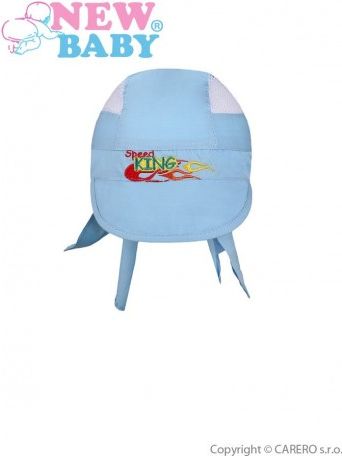 Letní dětská čepička-šátek New Baby Speed King modrá, Modrá, 110 (4-5r) - obrázek 1