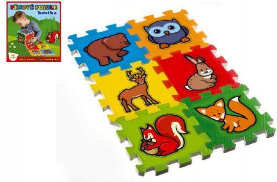 Teddies puzzle Moje první zvířátka 15x15x1 2cm MPZ 6 ks - obrázek 1