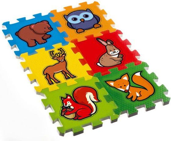 Teddies puzzle Moje první zvířátka 15x15x1 2cm MPZ 6 ks - obrázek 2