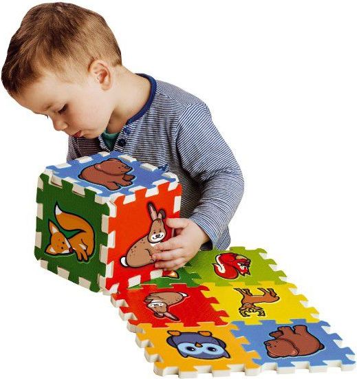 Teddies puzzle Moje první zvířátka 15x15x1 2cm MPZ 6 ks - obrázek 3