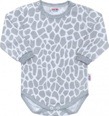 Kojenecké body s dlouhým rukávem New Baby Žirafa, Bílá, 80 (9-12m) - obrázek 1