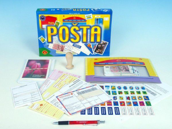 Pošta vzdělávací společenská hra v krabici 28,5x19x3,5cm - obrázek 1