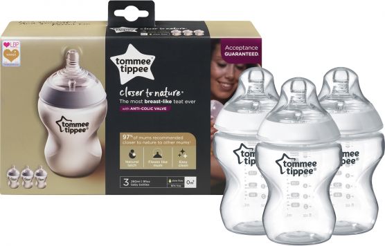TOMMEE TIPPEE Kojenecká láhev C2N 260ml, 0m+, 2+1 zdarma - obrázek 2