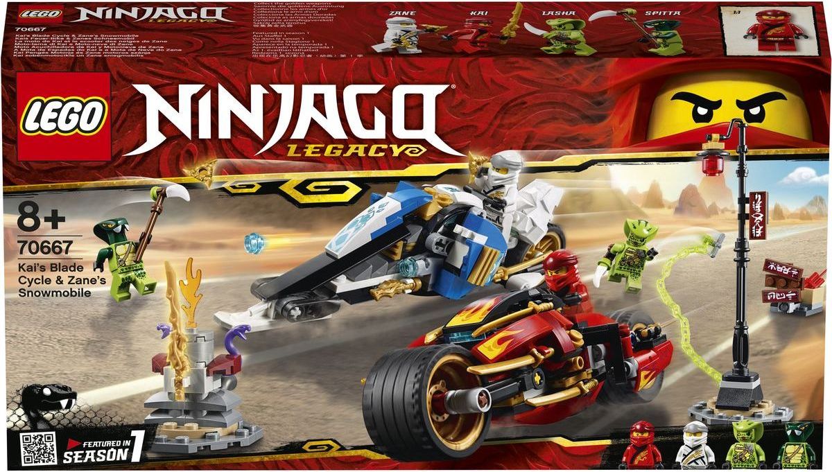 LEGO Ninjago 70667 Kaiova motorka s čepelemi a Zaneův sněžný vůz - obrázek 1