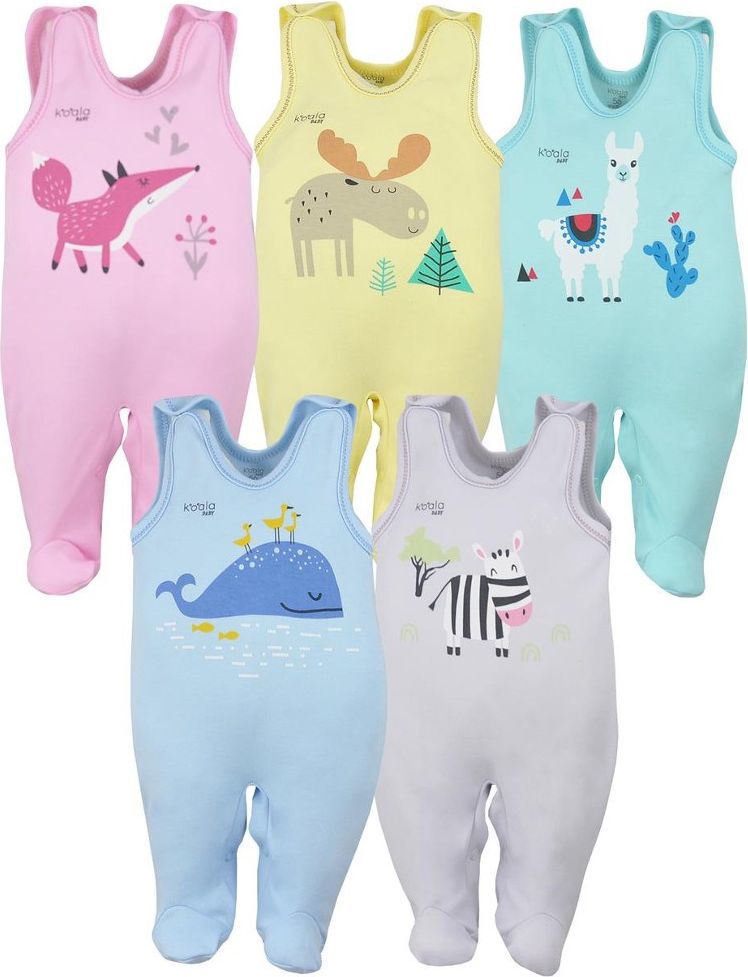 Kojenecké bavlněné dupačky Koala Happy Baby růžové 86 (12-18m) - obrázek 2