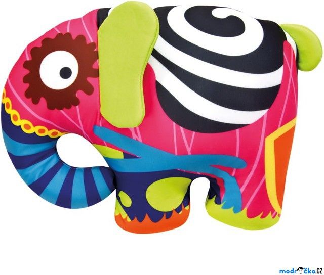 Textilní hračka - Slon barevný 39cm (Bino) - obrázek 1