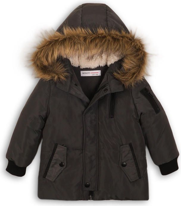 Minoti Kabát chlapecký zimní Parka antracit 98/104 - obrázek 1