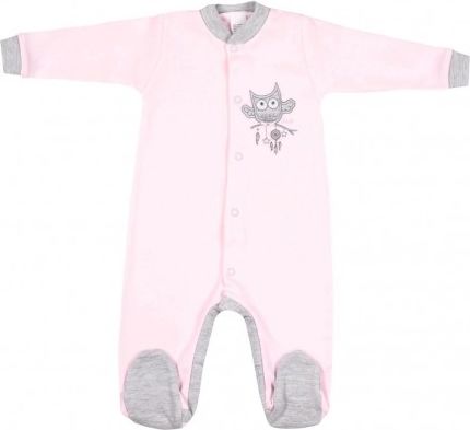 Kojenecký overal New Baby Owl růžový, Růžová, 86 (12-18m) - obrázek 1