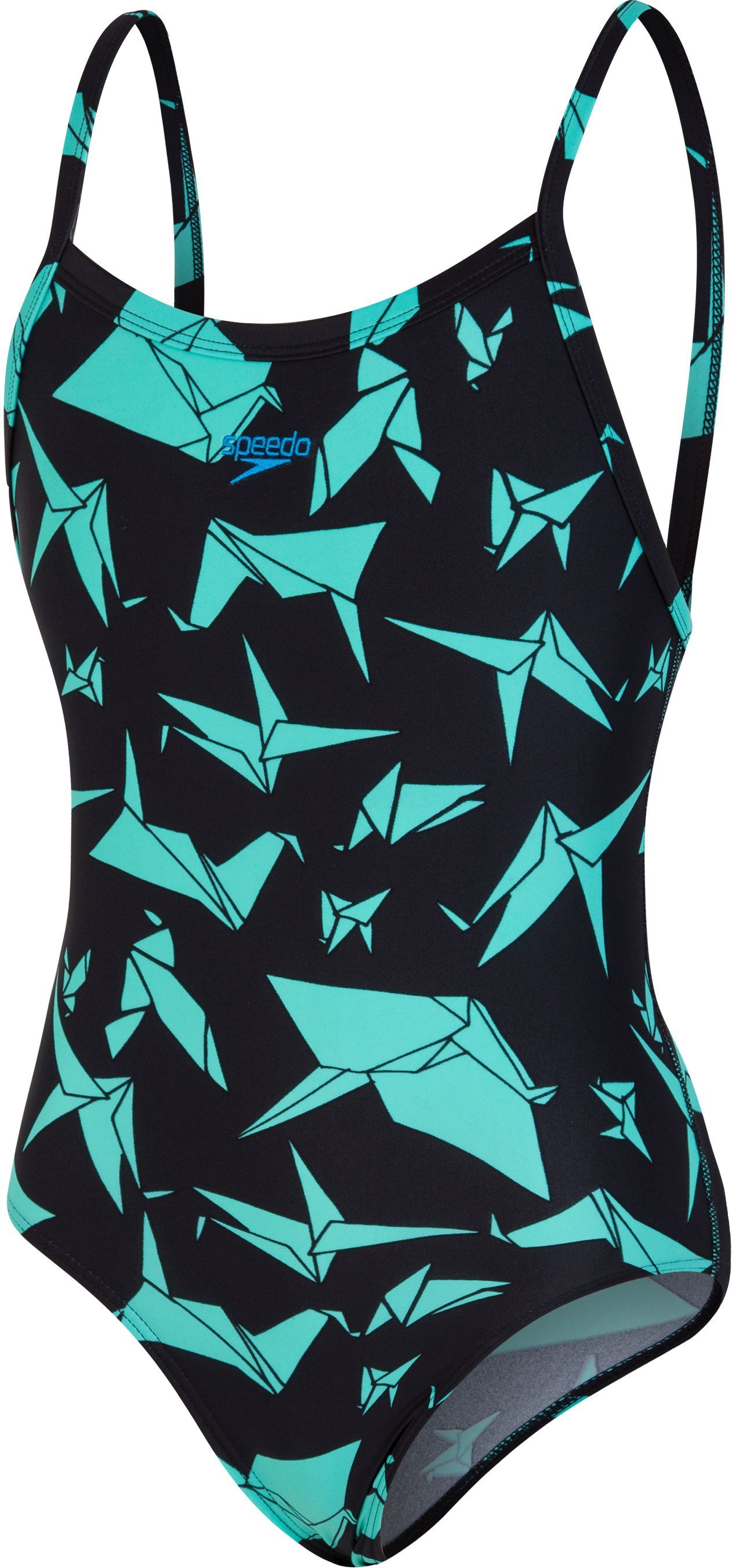 Speedo AkiraCrane Allover Crossback - black/aqua splash 176 - obrázek 1