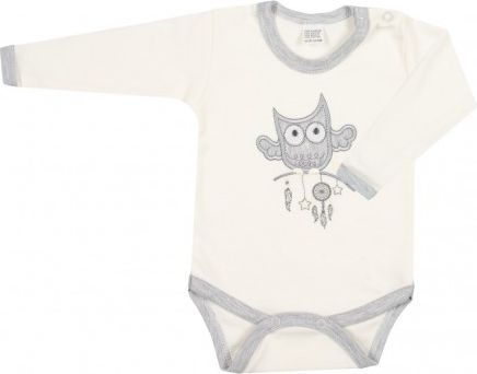 Kojenecké body New Baby Owl béžové, Béžová, 74 (6-9m) - obrázek 1