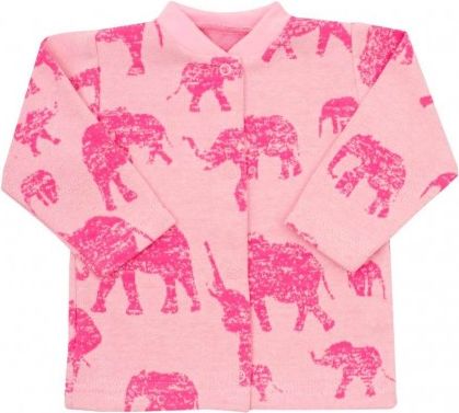 Kojenecký kabátek Baby Service Sloni růžový, Růžová, 68 (4-6m) - obrázek 1