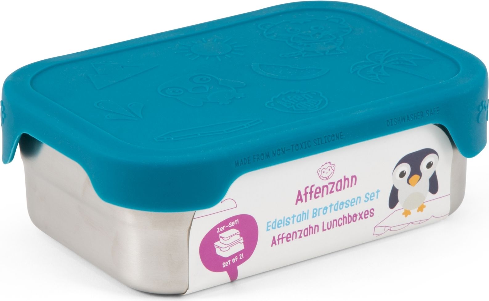 Affenzahn Lunchbox - petrol uni - obrázek 1
