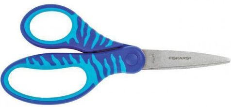 Nůžky "Softgrip", modrá, dětské, 15 cm, FISKARS - obrázek 1