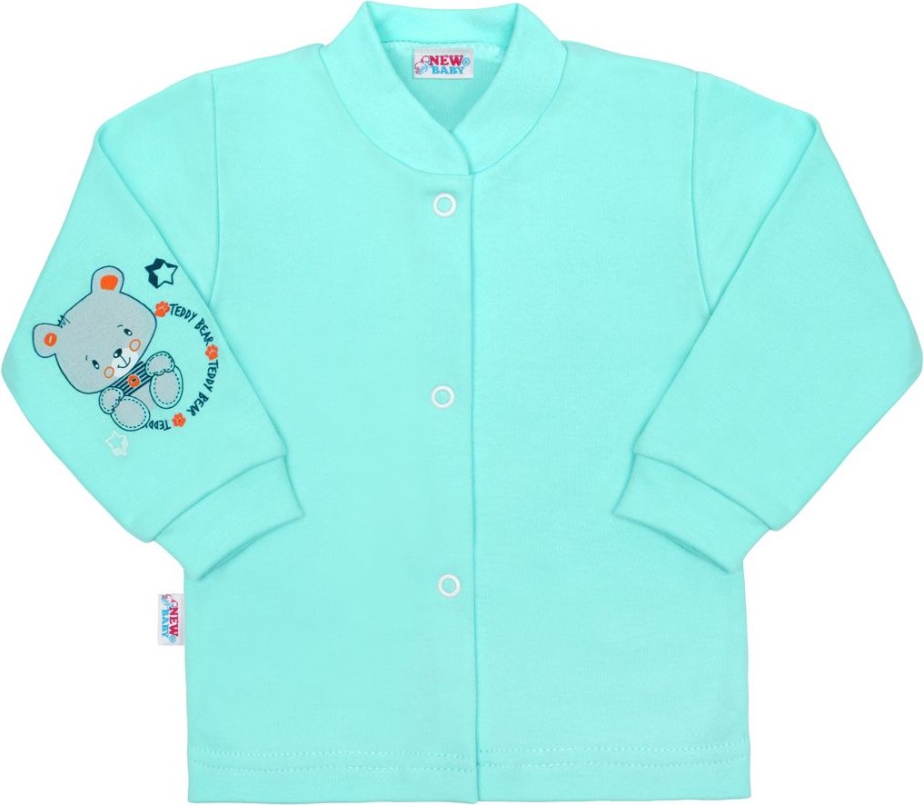 Kojenecký kabátek New Baby teddy tyrkysový 50 - obrázek 1