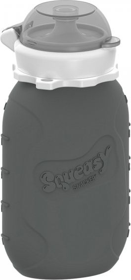 Squeasy Gear Silikonová kapsička na dětskou stravu 180 ml - šedá - obrázek 1