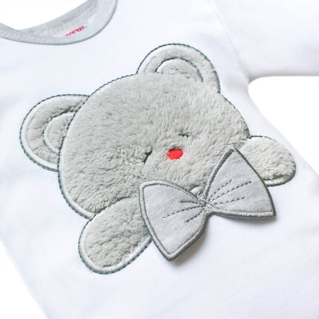 Luxusní kojenecké body s dlouhým rukávem New Baby Honey Bear s 3D aplikací 86 (12-18m) - obrázek 3