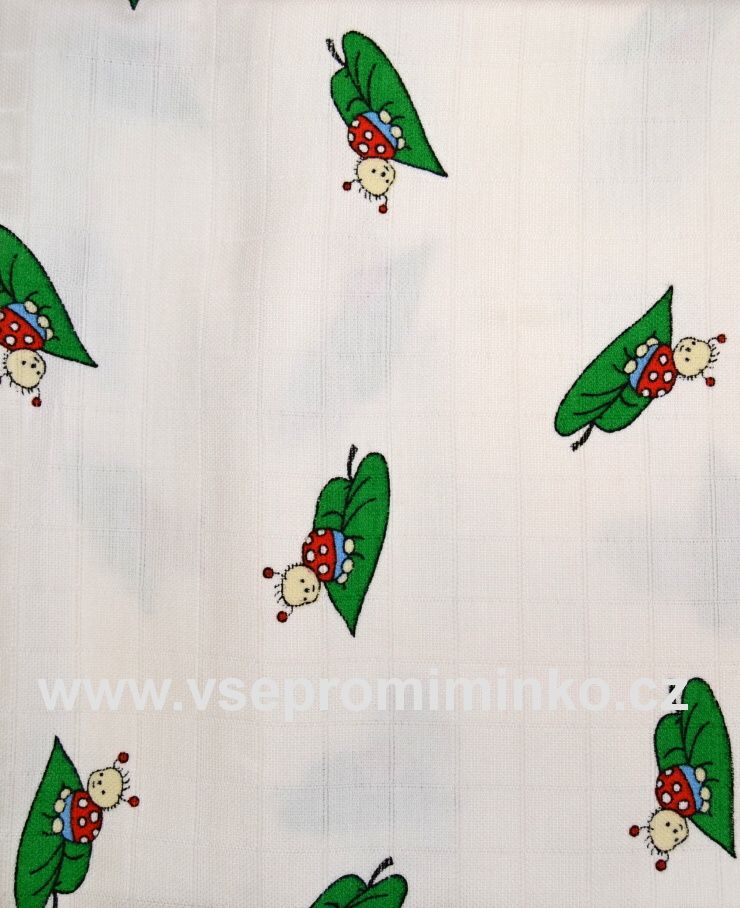 Dětská bavlněná tetra osuška, LTZ, 90x100, list s Beruškou, Libštát - obrázek 1