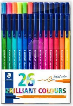 Fixy, sada "Triplus", 1 mm, 26 různých barev, STAEDTLER, box 26 ks - obrázek 1